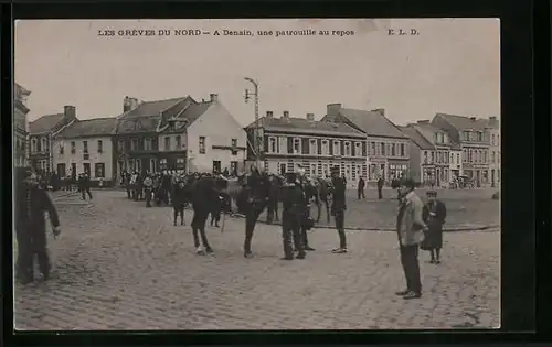 AK Denain, Les Grèves du Nord, Une patrouille au repos, Streik der Arbeiterbewegung