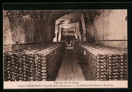 AK Saint-Hilaire-Saint-Florent, Caves Ackerman Grands Vins Mousseux, Vins en tas de tirage