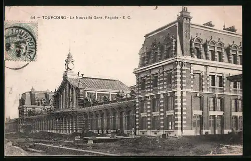 AK Tourcoing, La Nouvelle Gare, Facade