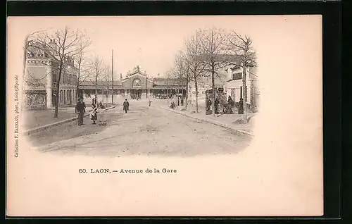 AK Laon, Avenue de la Gare, Bahnhof