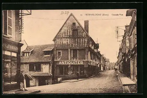 AK Nonancourt, Grande Rue, Antiquitätenhandel