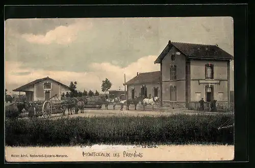 AK Montceaux-les-Provins, La Gare