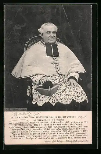 AK Maulévrier, Grandeur Monseigneur Louis-Henri-Joseph Lucon