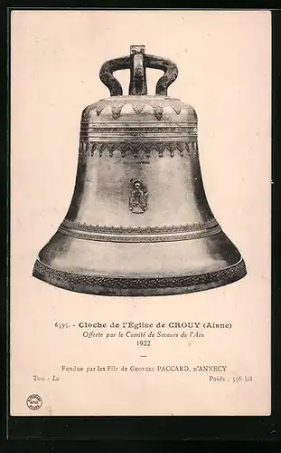AK Crouy, Cloche de l`Eglise de Crouy