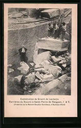 AK Saint-Perre de Plesguen, Exploitation de Granit de Lanhelin - Carrieres du Rouvre