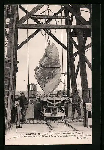 AK Angers, Carrieres d`Ardoises de Trélazé