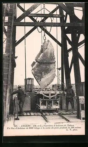 AK Angers, Carrieres d`Ardoises de Trélazé