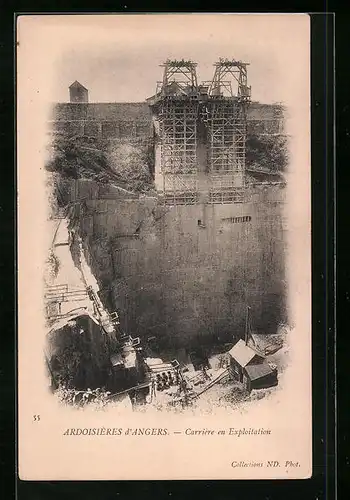 AK Angers, Ardoisières d`Angers - Carrière en Exploitation