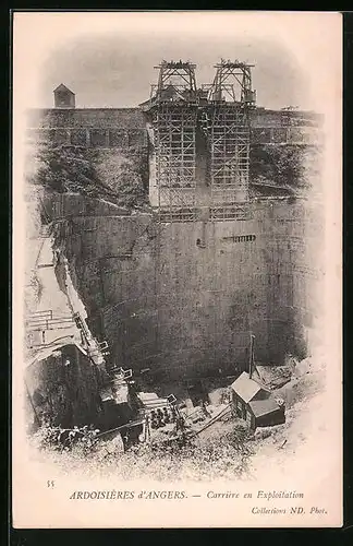AK Angers, Ardoisières d`Angers - Carrière en Exploitation