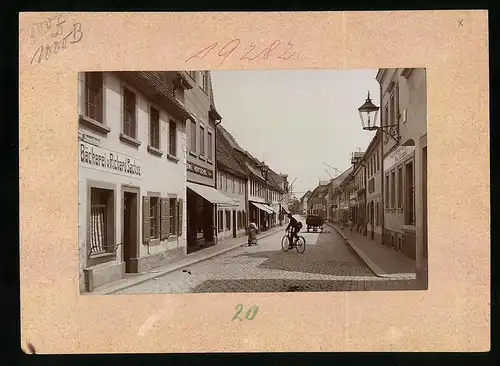 Fotografie Brück & Sohn Meissen, Ansicht Mügeln Bez. Leipzig, Lommatzscher Strasse, Bäckerei Richard Sachse, Paul Zaspe