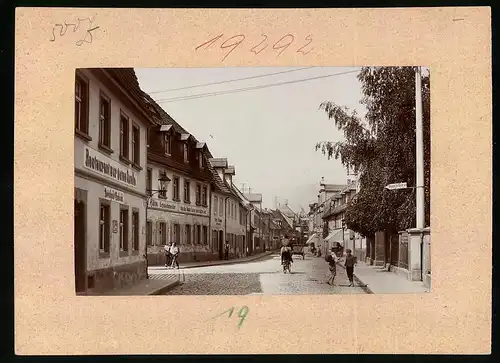 Fotografie Brück & Sohn Meissen, Ansicht Mügeln Bez. Leipzig, Lommatzscher Strasse, Restaurant zur guten Quelle, Schmied