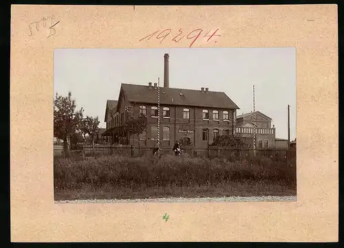 Fotografie Brück & Sohn Meissen, Ansicht Mügeln Bez. Leipzig, Partie an der Dampfmolkerei Mügeln