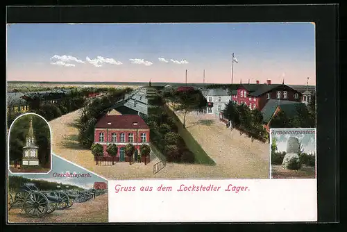 AK Lockstedter Lager, Geschützpark, Armeecorpsstein