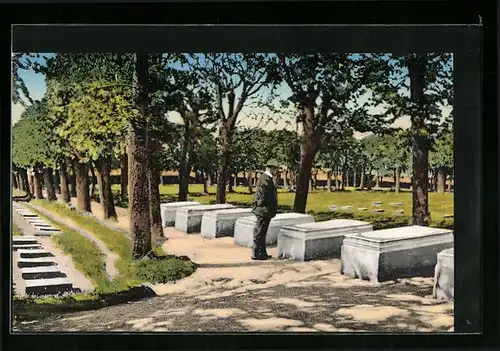 AK Herrnhut, Gottesacker mit Zinzendorfgräbern
