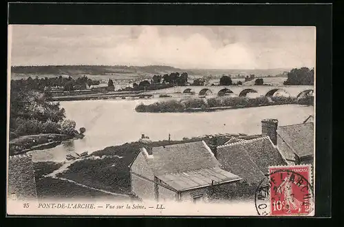 AK Pont-de-L`Arche, Vue sur la Seine