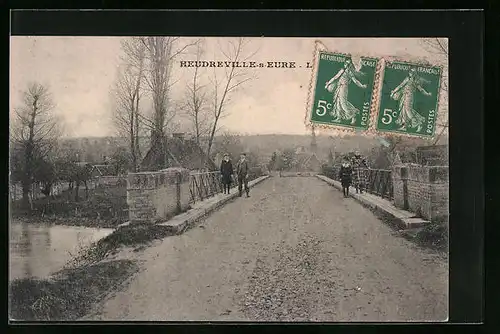 AK Heudreville-s-Eure, Le Pont