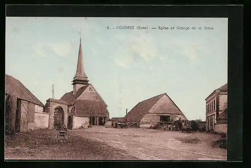 AK Coudres, Eglise et Grange de la Dime