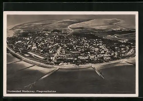 AK Norderney, Fliegeraufnahme des Nordseebads