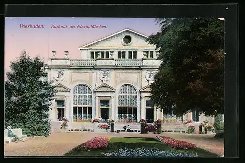 AK Wiesbaden, Kurhaus am Nizzaplätzchen