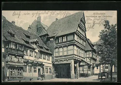 AK Hildesheim, Andreasplatz und Pfeilerhaus