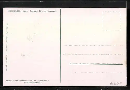 AK Wiesbaden, Neues Kurhaus, Grosser Lesesaal