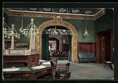 AK Wiesbaden, Neues Kurhaus, Schreibsaal