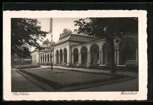 AK Bad Steben, Kolonnade der Wandelhalle
