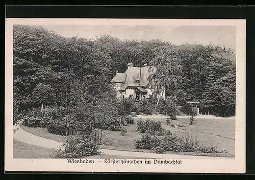 AK Wiesbaden, Försterhäusschen im Dambachtal