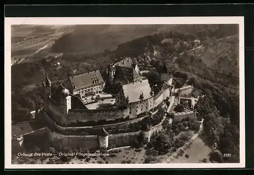 AK Coburg, Fliegeraufnahme der Veste
