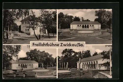 AK Zwickau i. Sa., Freilichtbühne in versch. Ansichten