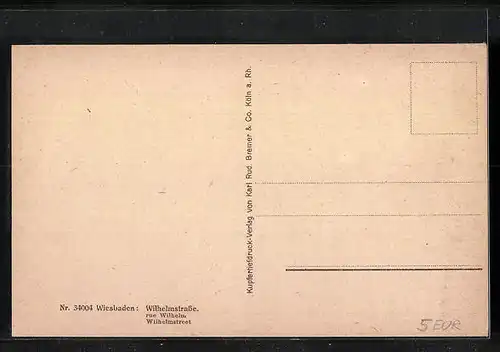 AK Wiesbaden, Wilhelmstrasse mit Nassauer Hof