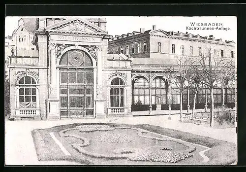 AK Wiesbaden, Kochbrunnen-Anlage