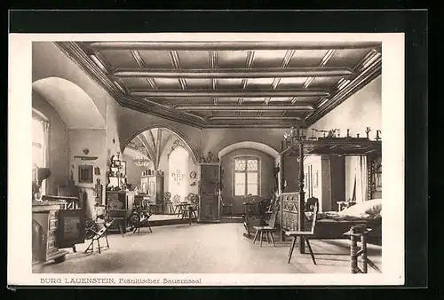 AK Lauenstein /Ofr., Burg Lauenstein - Fränkischer Bauernsaal