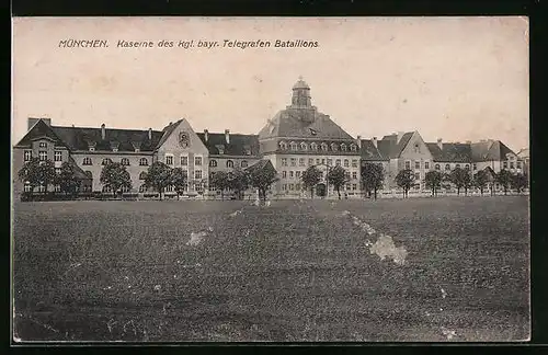 AK München, Kaserne des Kg. bayr. Telegrafen Bataillons