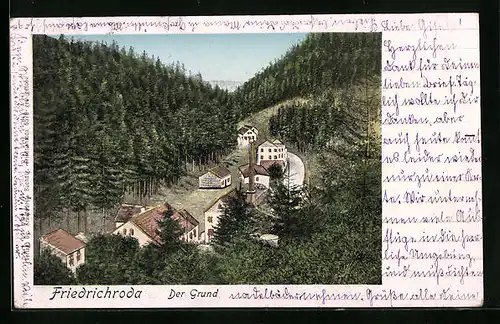 Goldfenster-AK Friedrichroda, Der Grund
