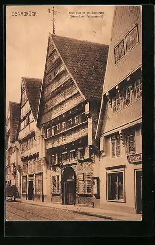 AK Osnabrück, Altes Haus an der Bierstrasse, Osnabrücker Frauenverein