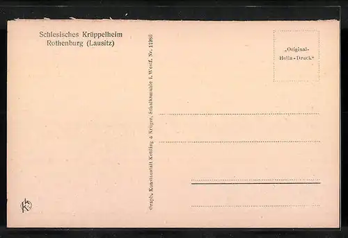 AK Rothenburg /Lausitz, Schlesisches Krüppel-Heim, Andachtsaal