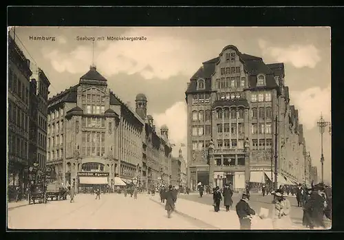 AK Hamburg, Seeburg mit Mönckebergstrasse