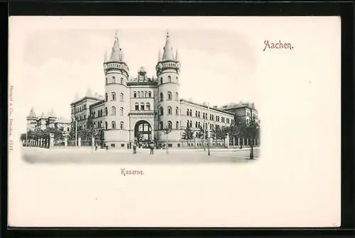 AK Aachen, Strassenpartie an der Kaserne