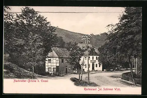 AK Einsal, Restaurant Jul. Schirmer Wwe. und Nachrodter Brücke