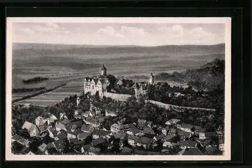 AK Ranis in Thür., Teilansicht mit Burg