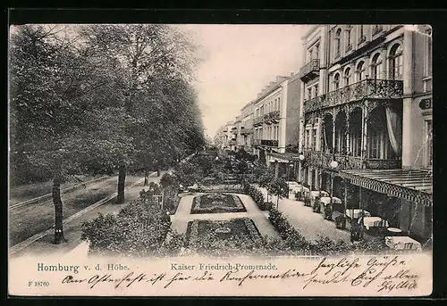 AK Homburg v. d. Höhe, Kaiser Friedrich-Promenade 1908