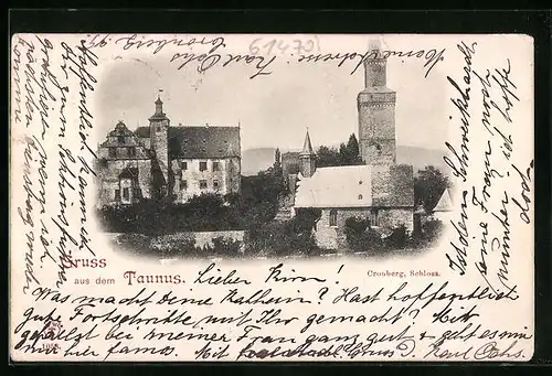 AK Cronberg /Taunus, Blick zum Schloss