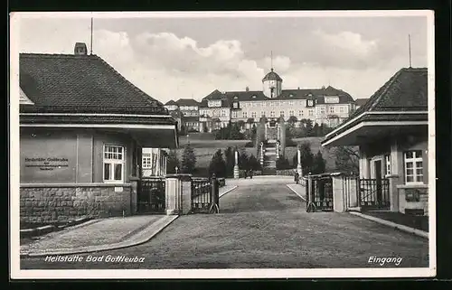 AK Bad Gottleuba, Heilstätte Bad Gottleuba der Landesversicherungsanstalt Sachsen, Eingang