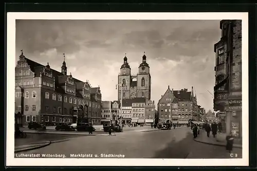 AK Wittenberg, Marktplatz und Stadtkirche