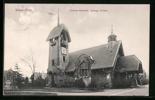 AK Essen-Ruhr, Colonie Altenhof, Evangelische Kirche