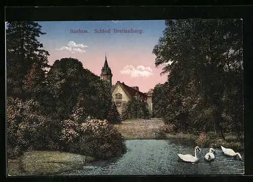 AK Itzehoe, Schloss Breitenburg mit Schwänen