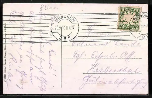 AK München, Maximilianstrasse mit Bäumen