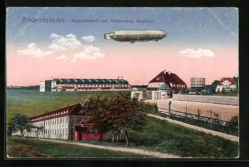 AK Friedrichshafen, Zeppelinwerft und Motorenbau Maybach