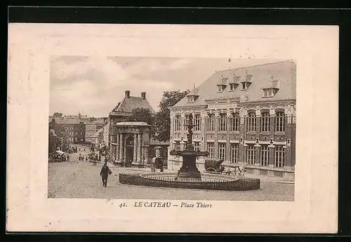 AK Le Cateau, Place Thiers